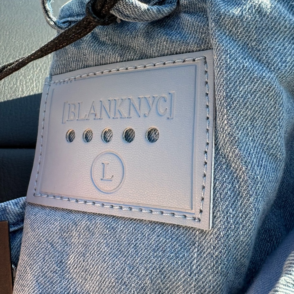 Blank NYC Light Blue Denim Quilted Jacket - Picture 5 of 5